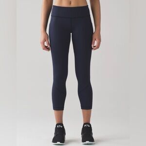 Lululemon Pace Rival Crop 22"‎ Midnight Navy Size 4